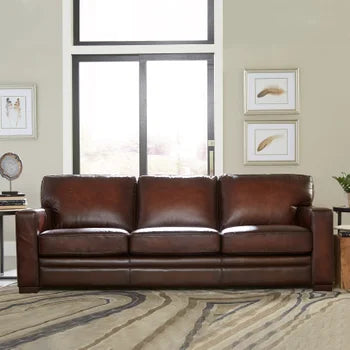 (Pre-Owned) Luca Top Grain Leather Sofa