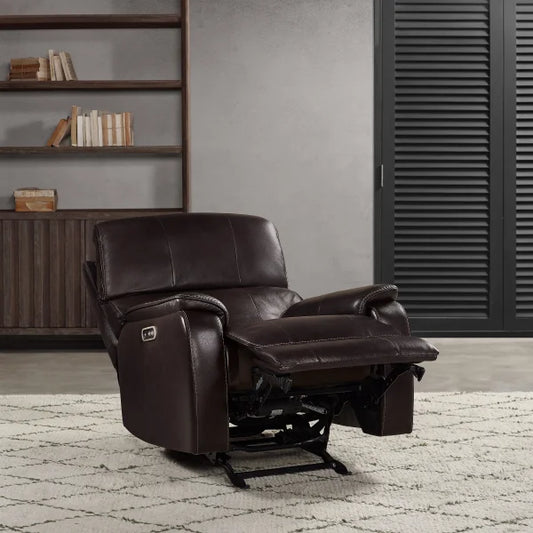 Barcalounger Leather Power Glider Recliner with Power Adjustable Headrest
