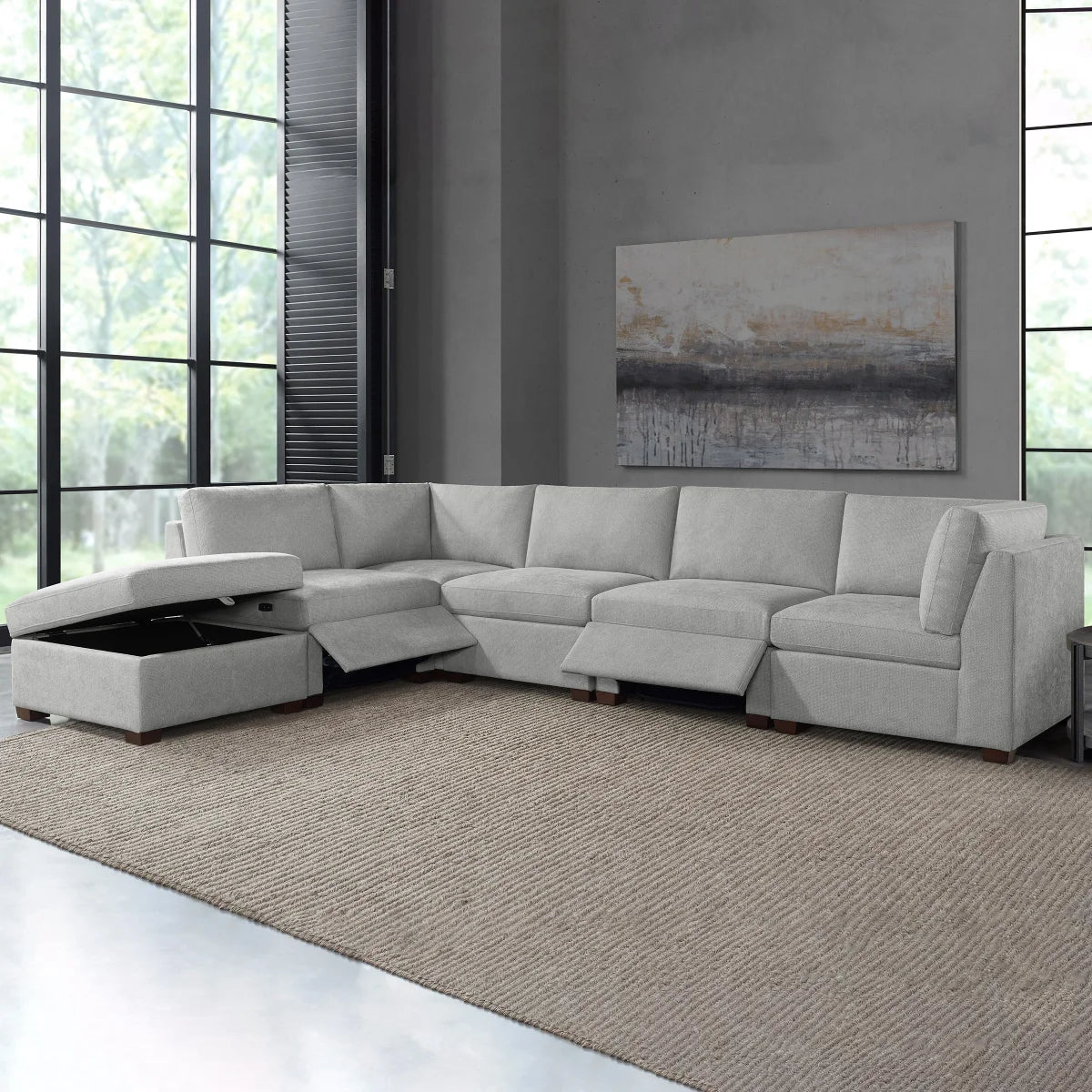 Thomasville Rockford Fabric Modular Sectional