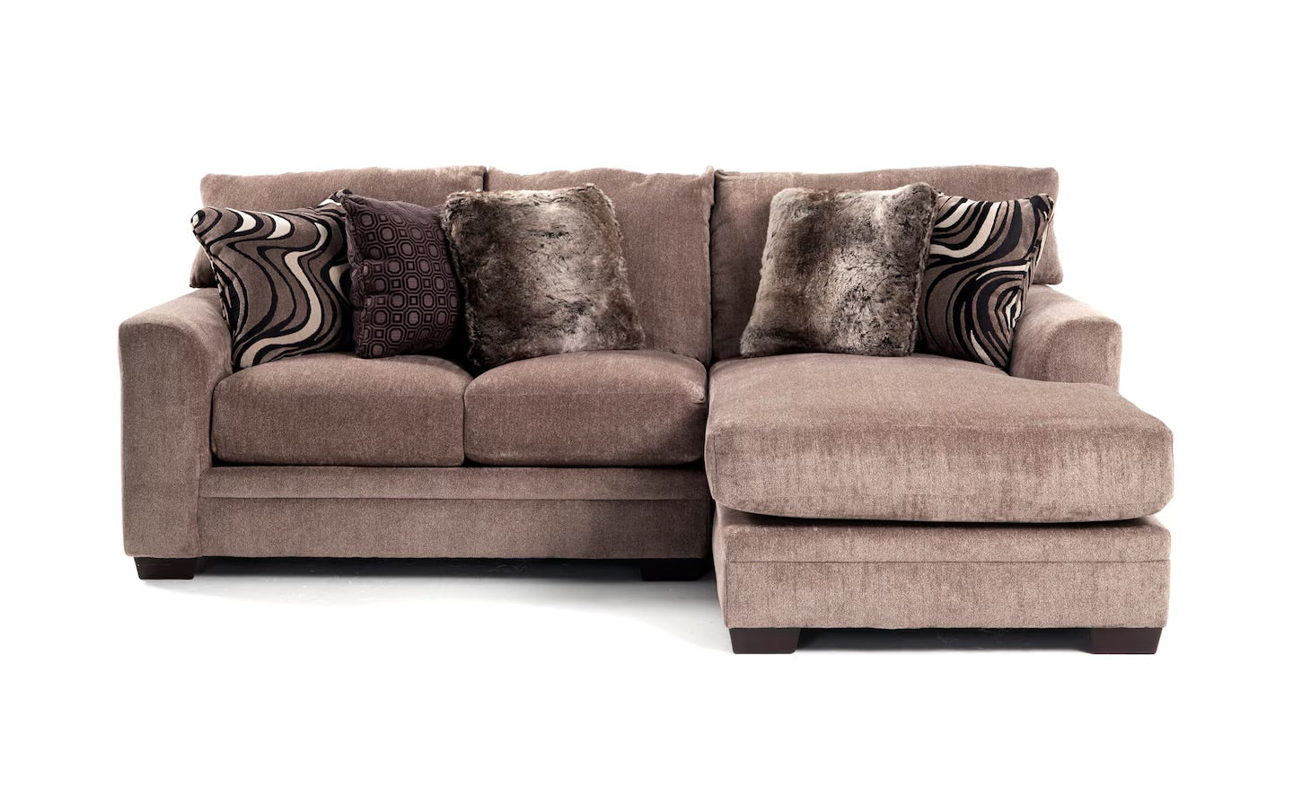 Luxe Gray 2pc Sectional With Chaise