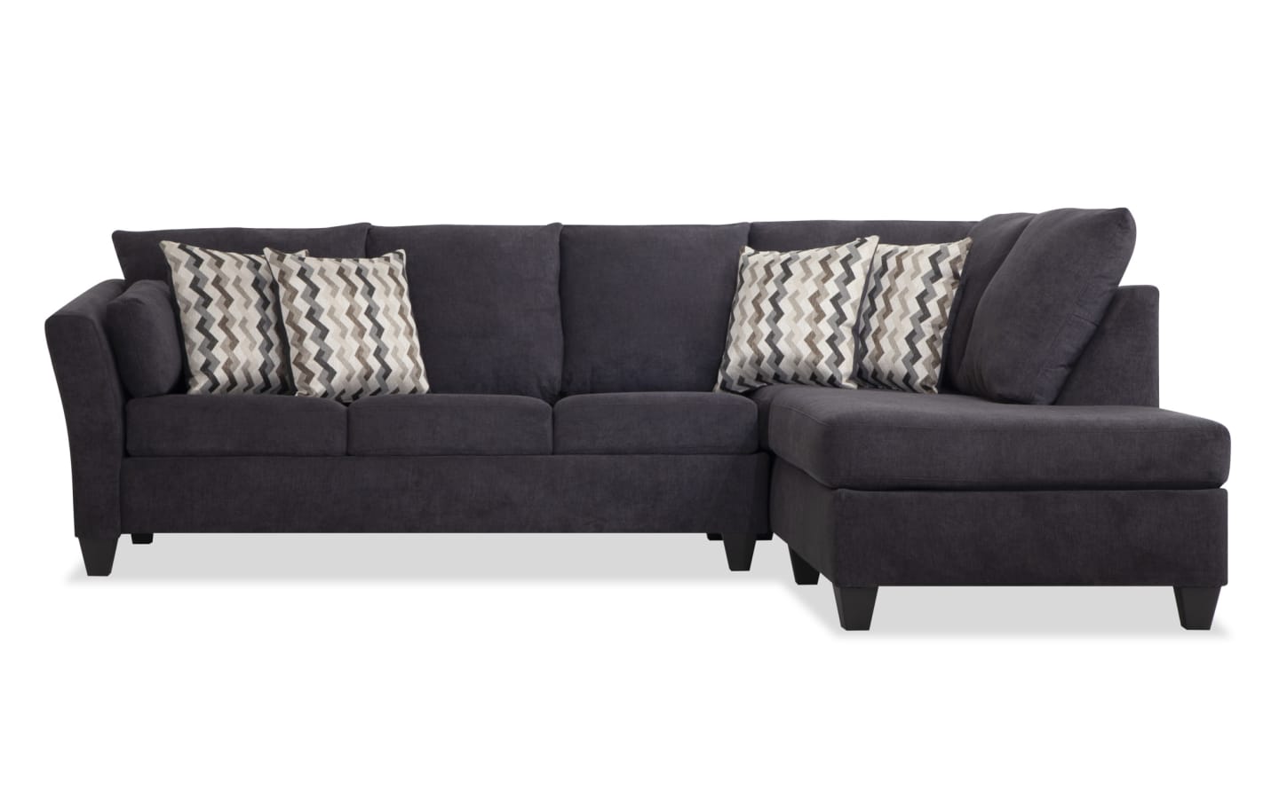 Virgo Charcoal 2 Piece Chaise Sectional