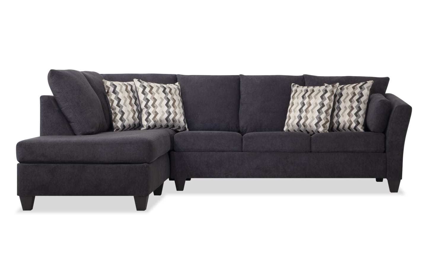 Virgo Charcoal 2 Piece Chaise Sectional