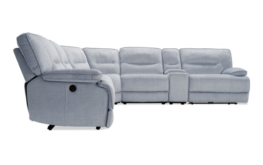 Pacifica Silver Power Reclining Sectional