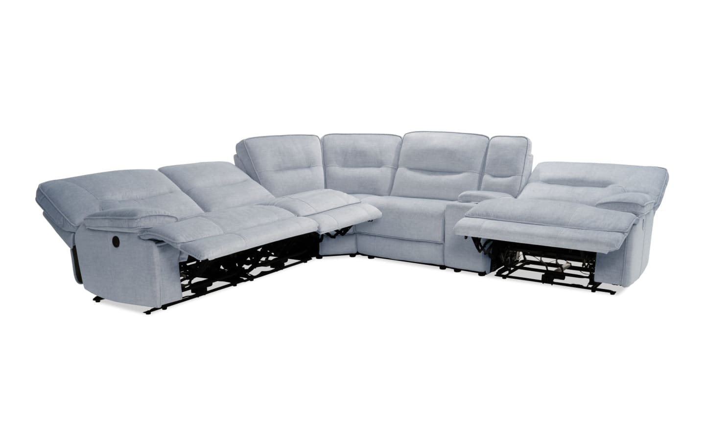 Pacifica Silver Power Reclining Sectional