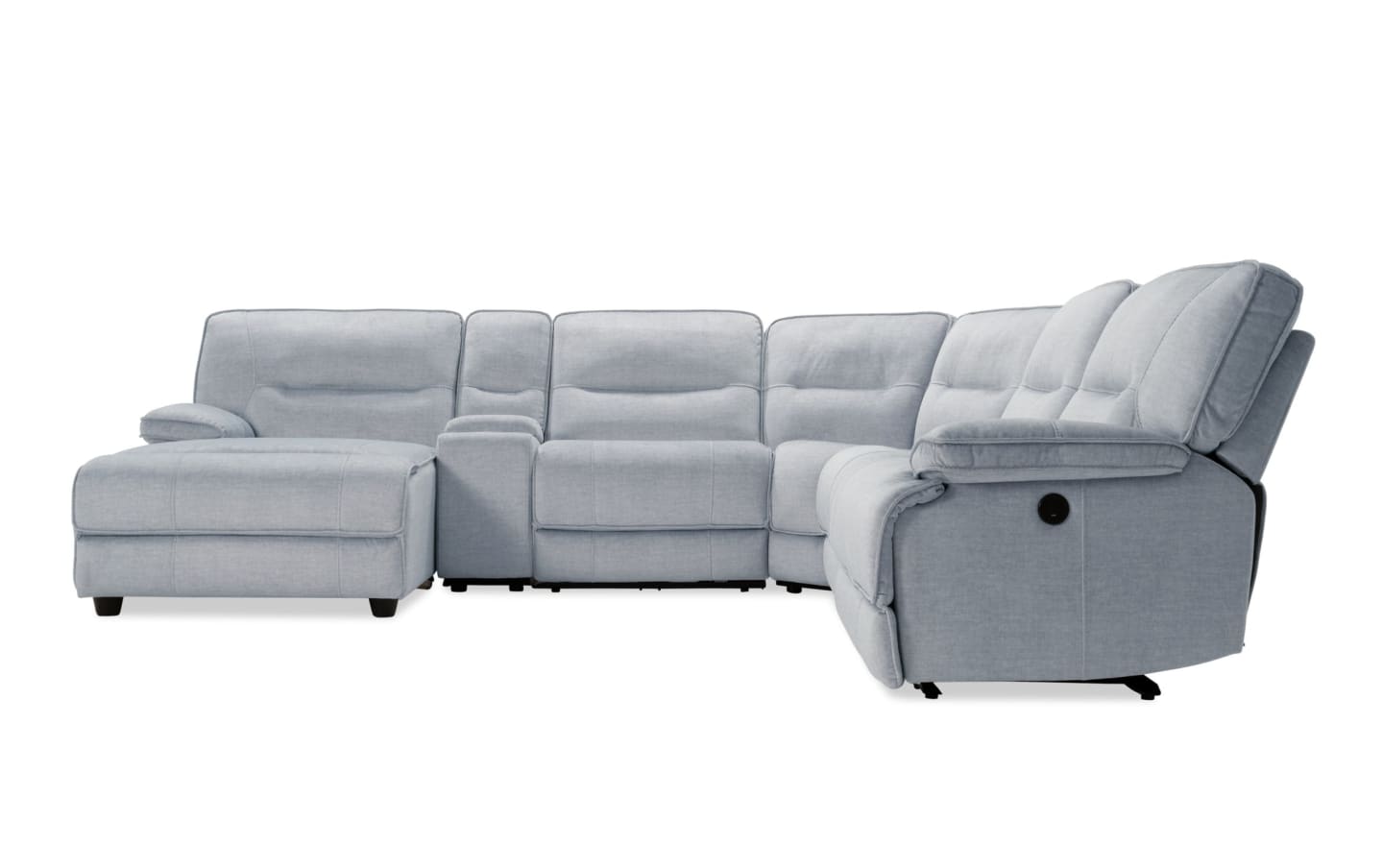 Sillón reclinable seccional con chaise longue Pacifica Silver