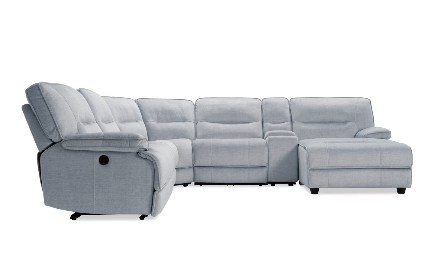 Sillón reclinable seccional con chaise longue Pacifica Silver