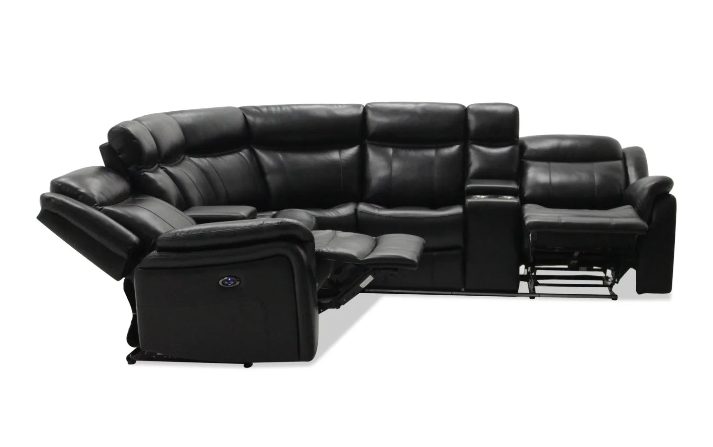 LED Lights Riviera Power Recliner Sectional