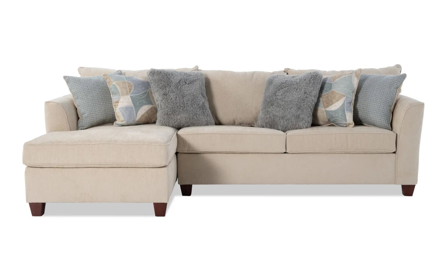 Brynn Beige 2 Piece Chaise Sectional
