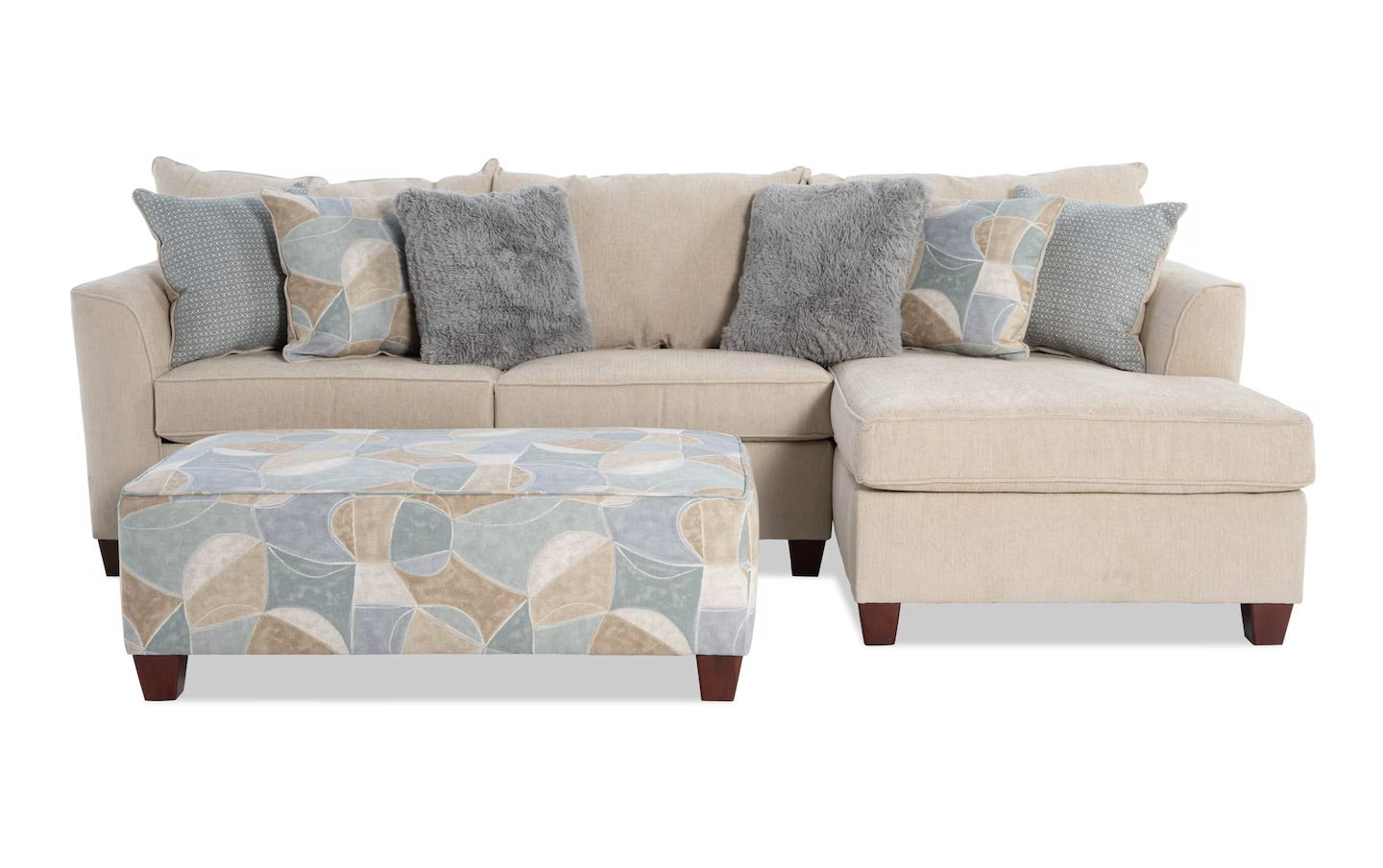 Brynn Beige 2 Piece Chaise Sectional