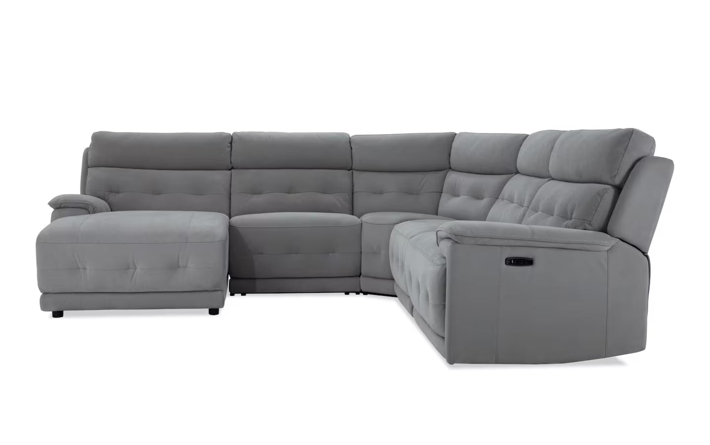 Rumor Gray Power Reclining Sectional with Chaise