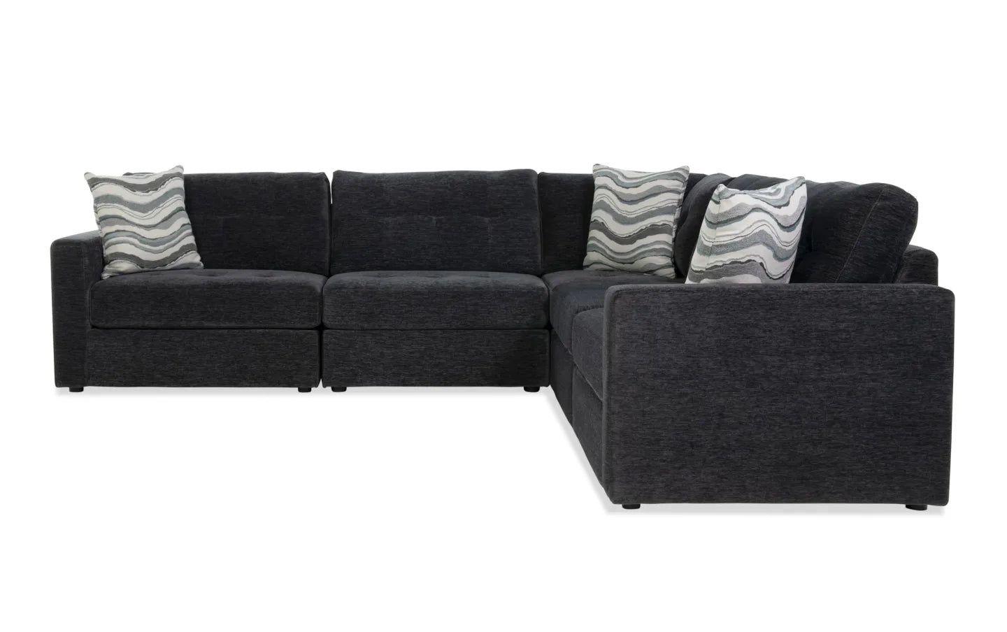 Modular Charcoal Sectional with Storage