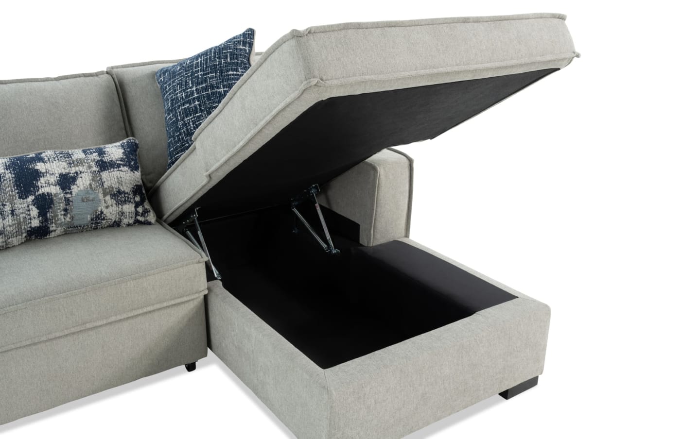Playmax Gray with Strorage Chaise Sectional