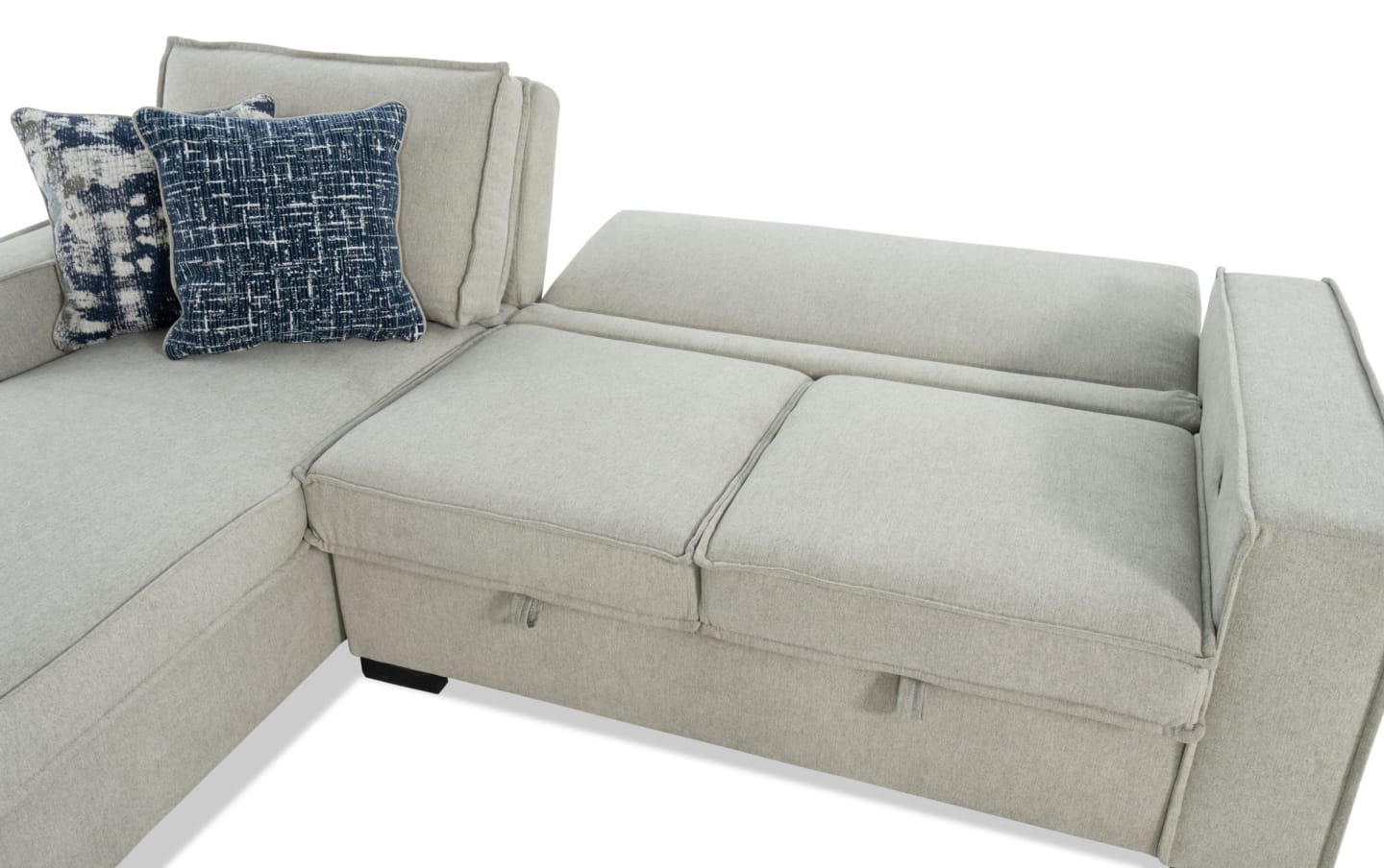 Playmax Gray Chaise Sectional with Double Storage