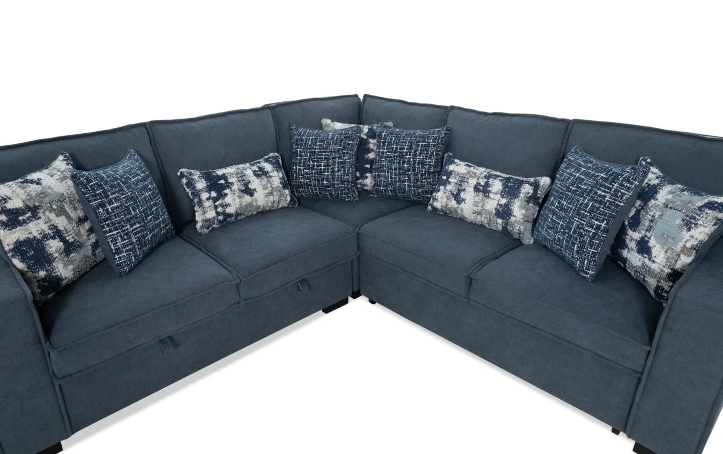 Playmax Denim Sectional with USB & USB-C Port