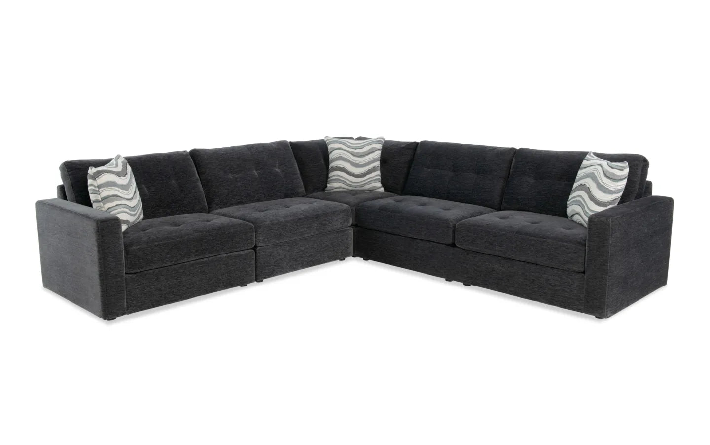 Modular Charcoal Sectional with Storage