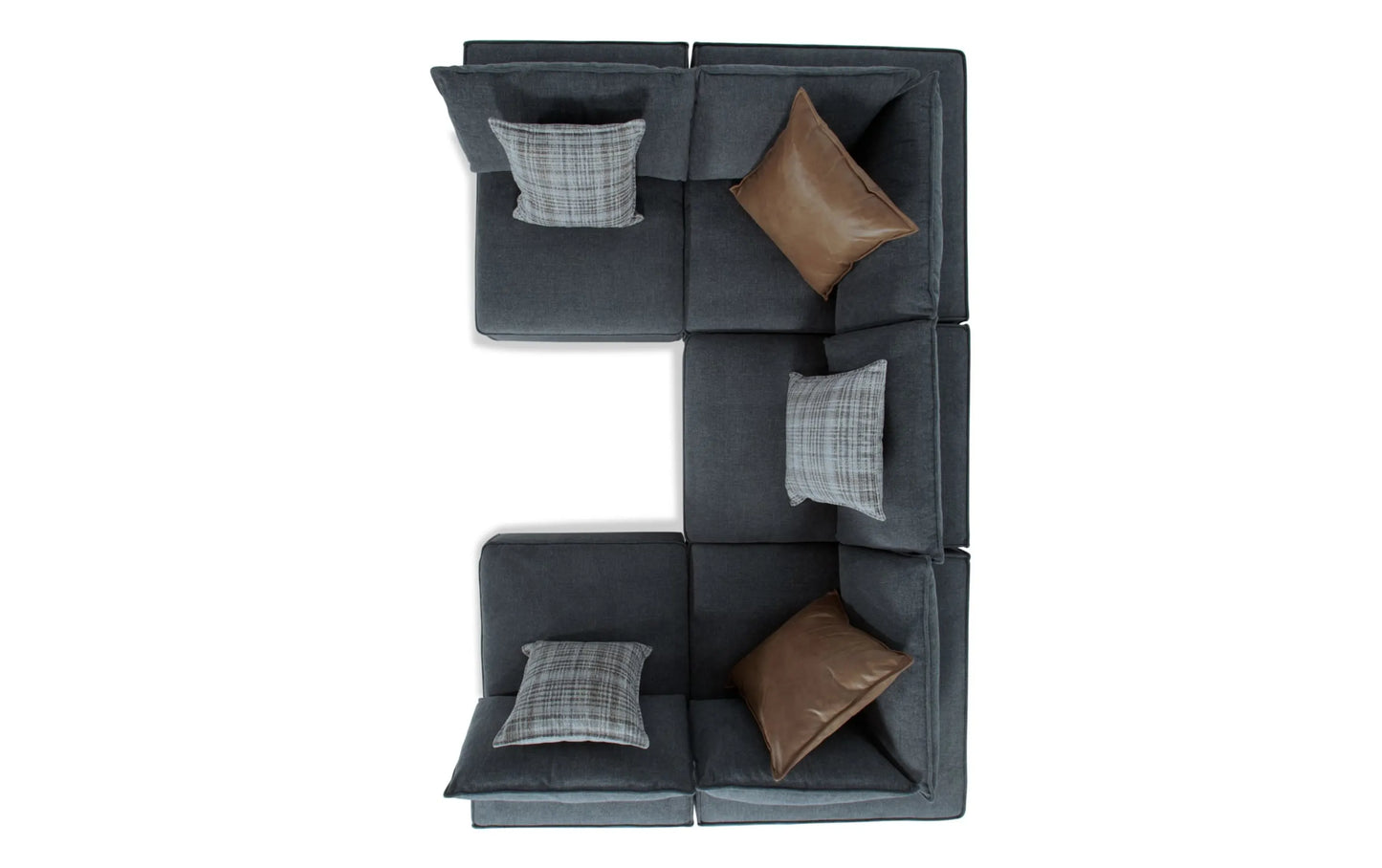 Infinity Thunder Blue 5 Piece Modular Sectional