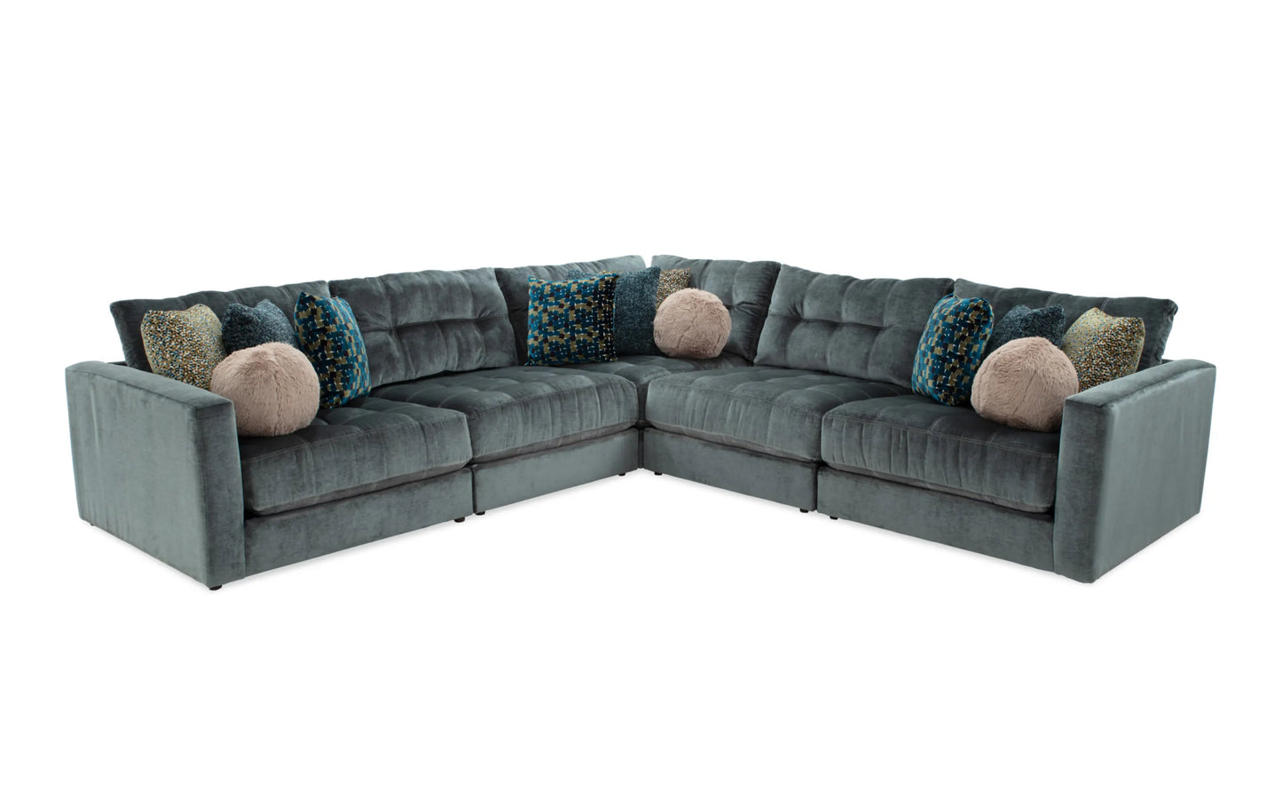 Jewels Emerald 5 Piece Modular Sectional