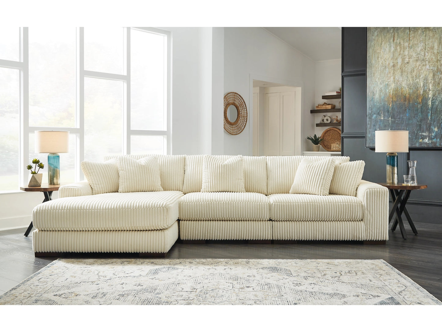 Sofá modular de 3 piezas Lindyn con chaise longue