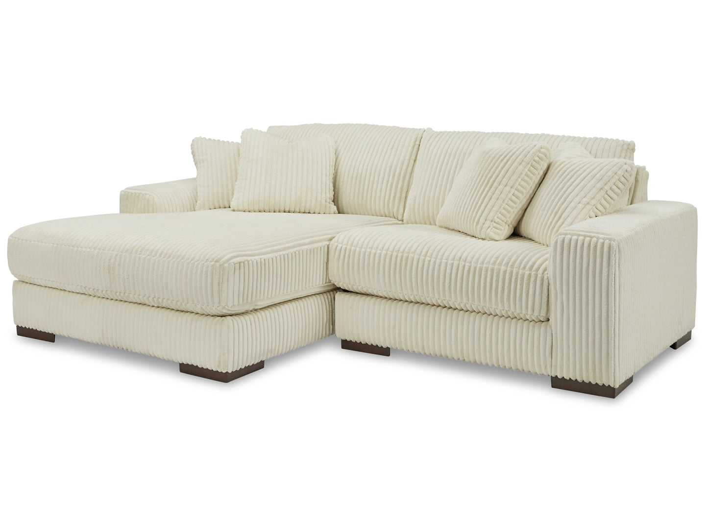Sofá modular de dos piezas con chaise longue Lindyn