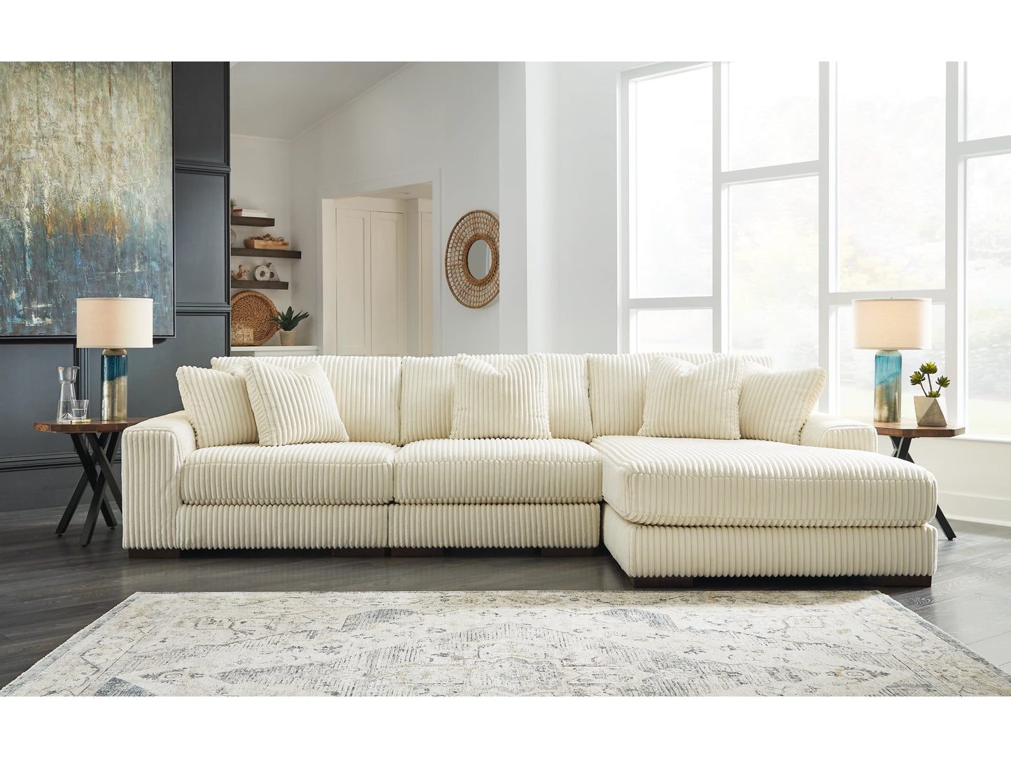 Sofá modular de 3 piezas Lindyn con chaise longue