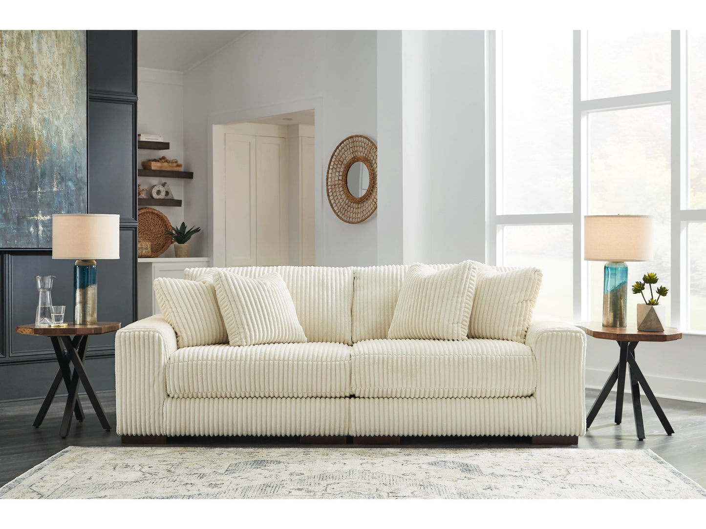 Sofá de dos piezas modular Lindyn