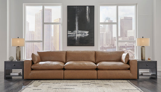 Emilia 3-Piece Modular Leather Sofa