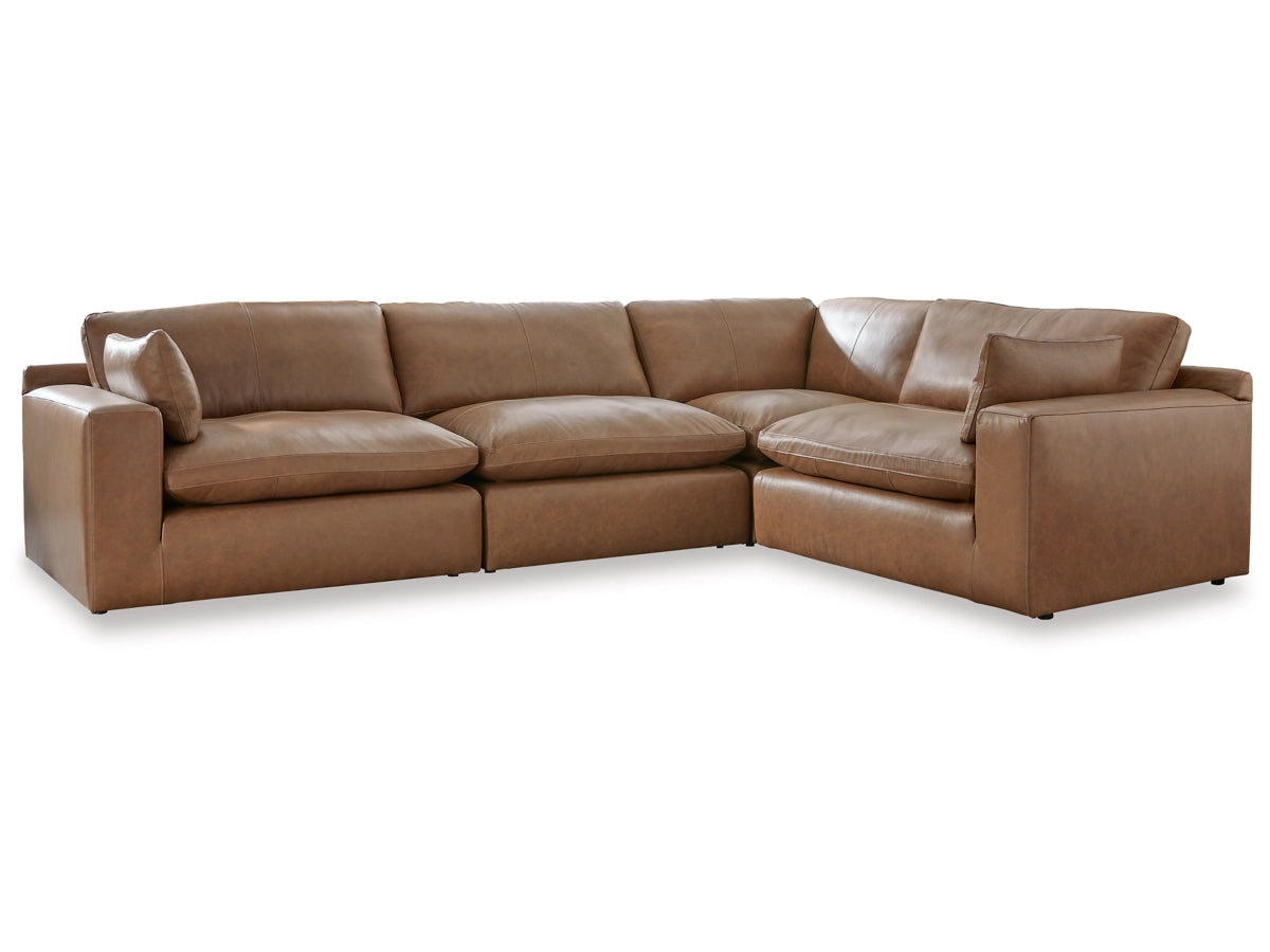 Emilia 4-Piece Leather Modular Sectional