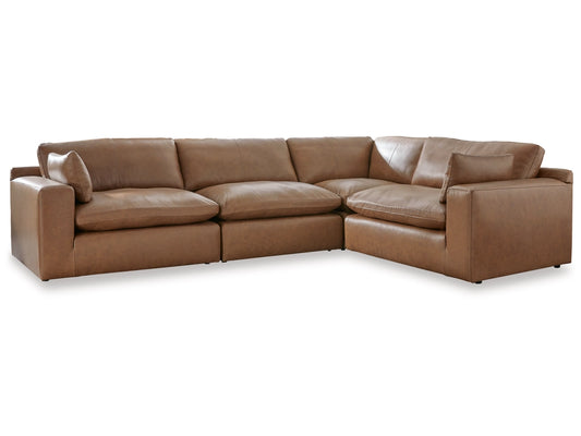 Emilia 4-Piece Leather Modular Sectional