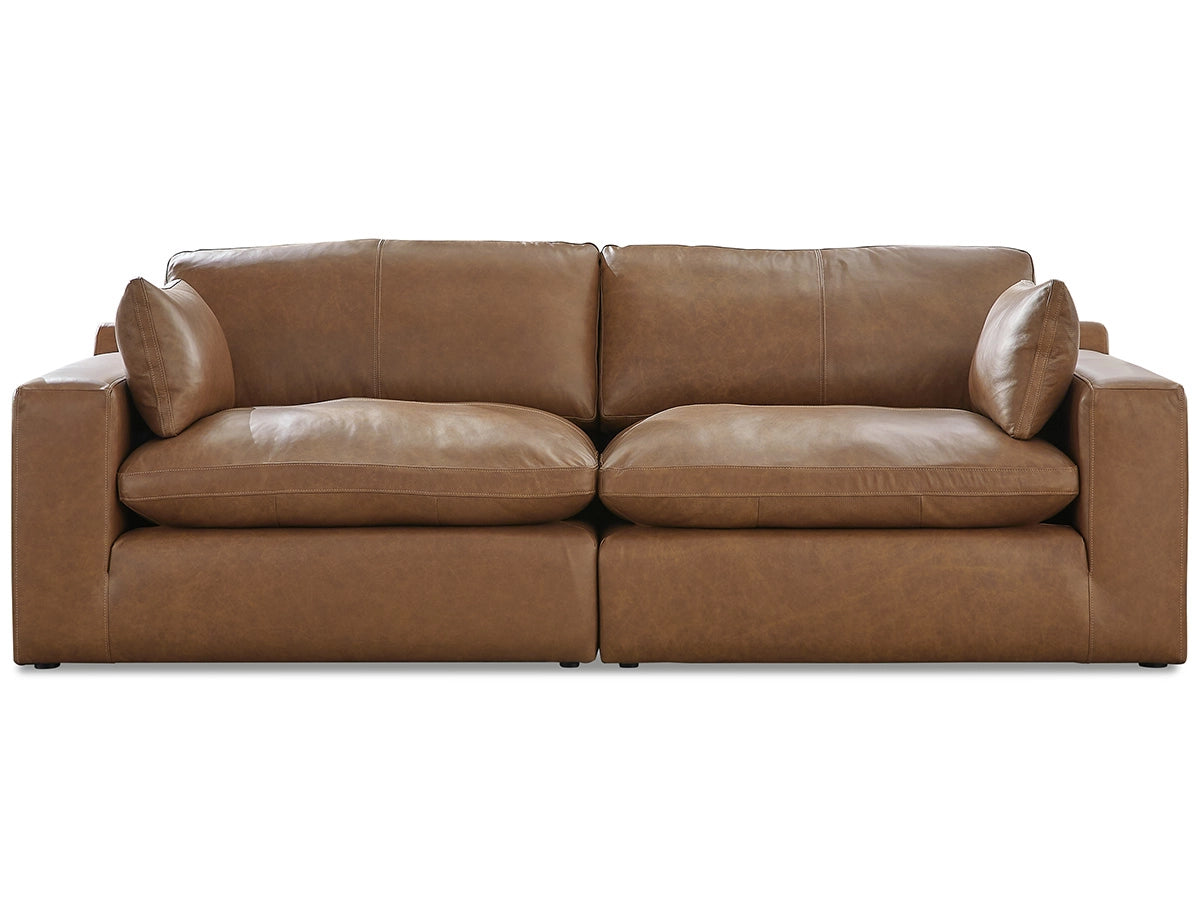 Emilia 2-Piece Leather Modular Loveseat