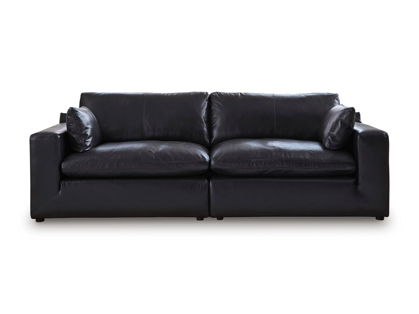 Emilia 2-Piece Leather Modular Loveseat
