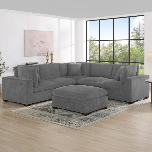 Thomasville Lowell 6-piece Modular Sectional - Dark Gray