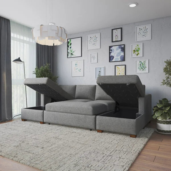 Thomasville Corvalis Convertible Sectional with Double Storage Chaise