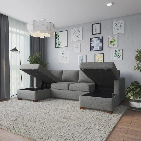 Thomasville Corvalis Convertible Sectional with Double Storage Chaise