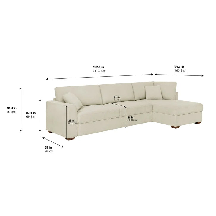 Thomasville Camlin Convertible Sleeper Sectional with Chaise