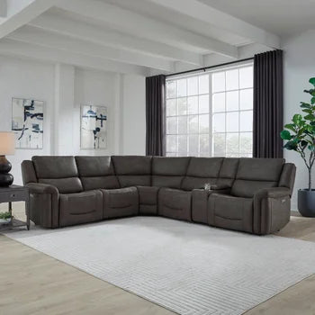 Adelaide Fabric Power Reclining Sectional with Power Headrests