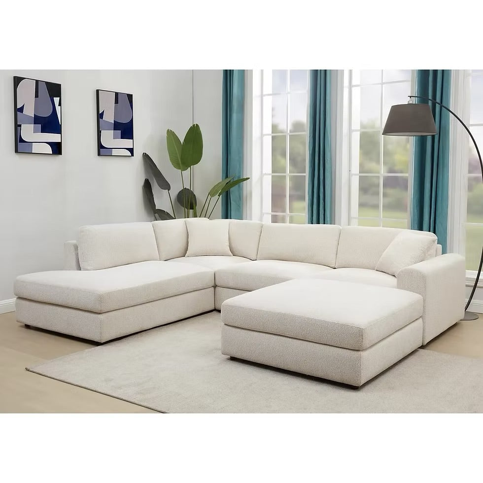 Andee Fabric Sectional with Ottoman