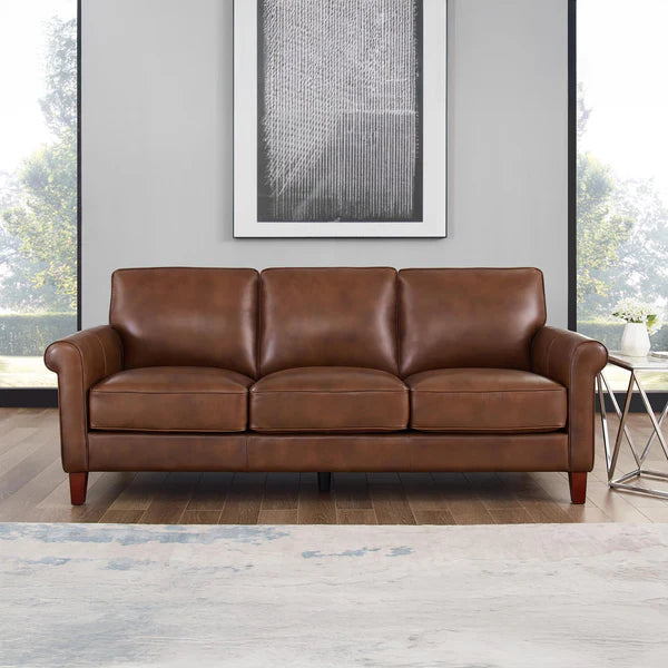 Larsen Top Grain Leather Loveseat & Sofa