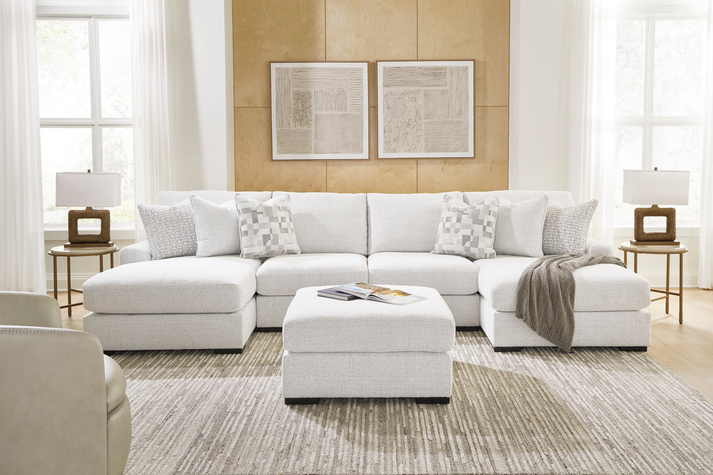 Misty-Lakes Oversized Accent Ottoman