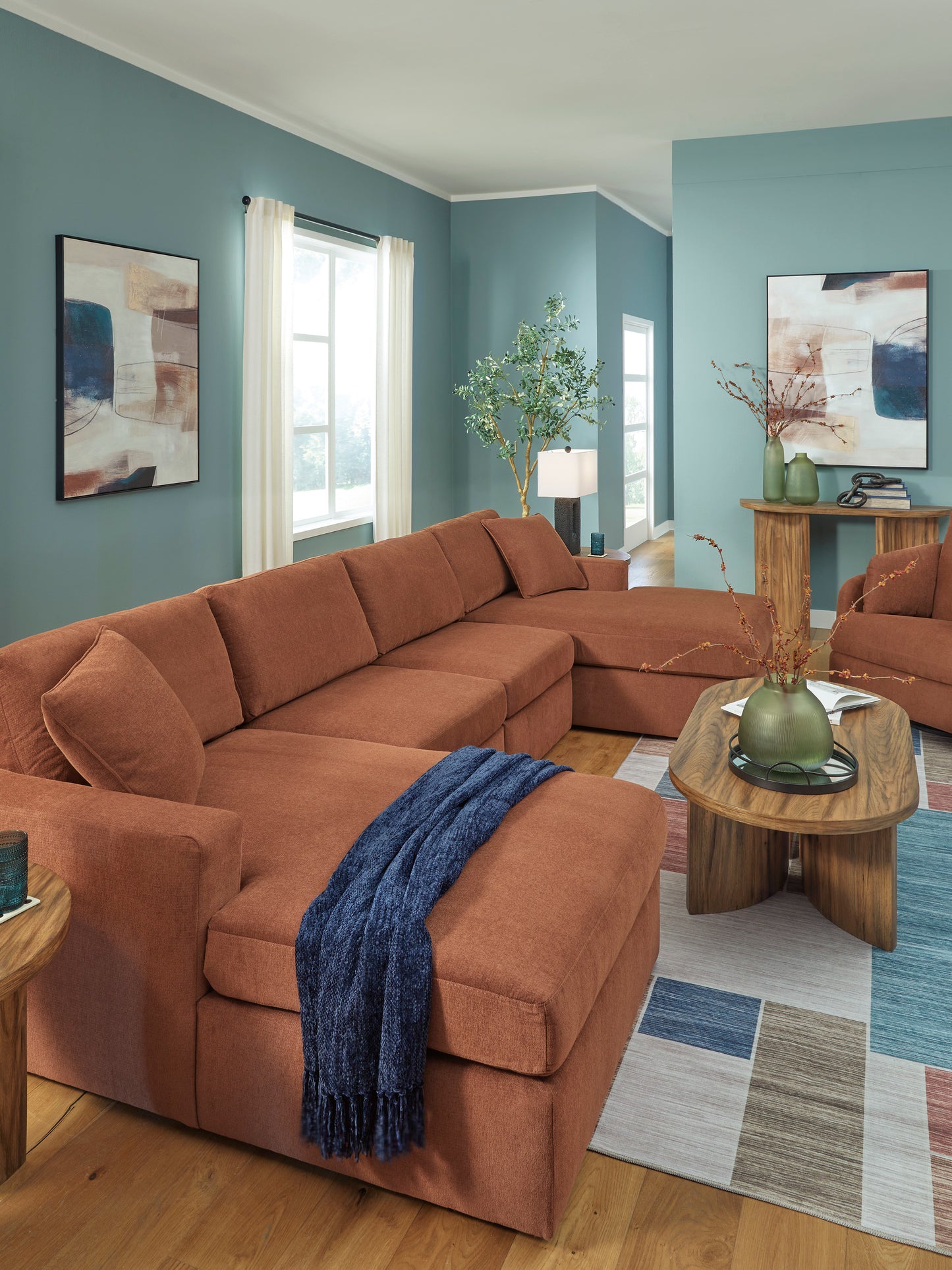 Seccional modular de 4 piezas con chaise longue Modmax