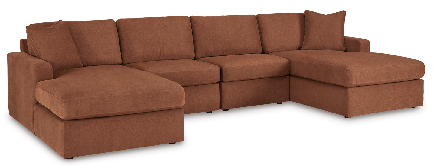Seccional modular de 4 piezas con chaise longue Modmax