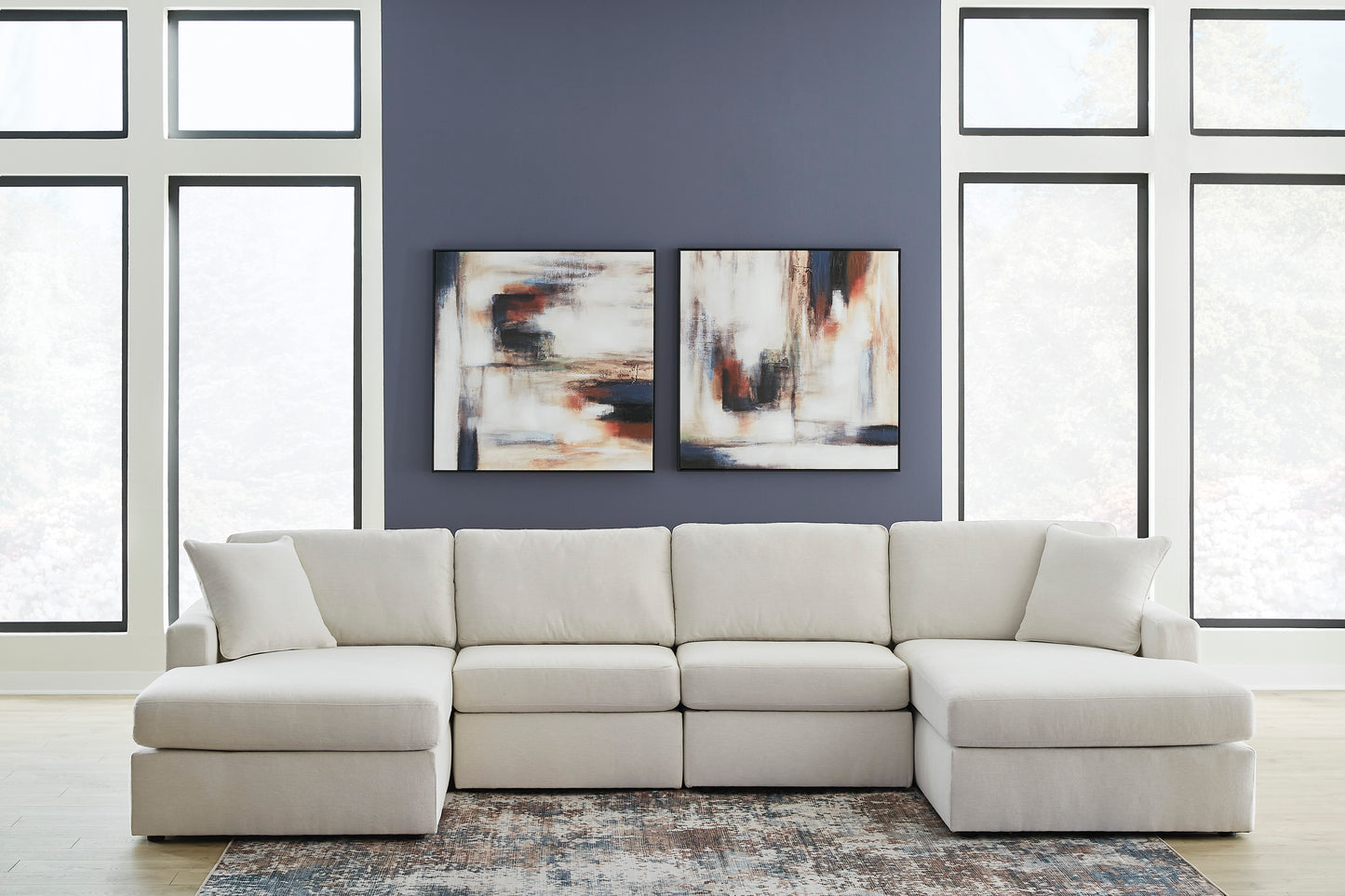 Seccional modular de 4 piezas con chaise longue Modmax