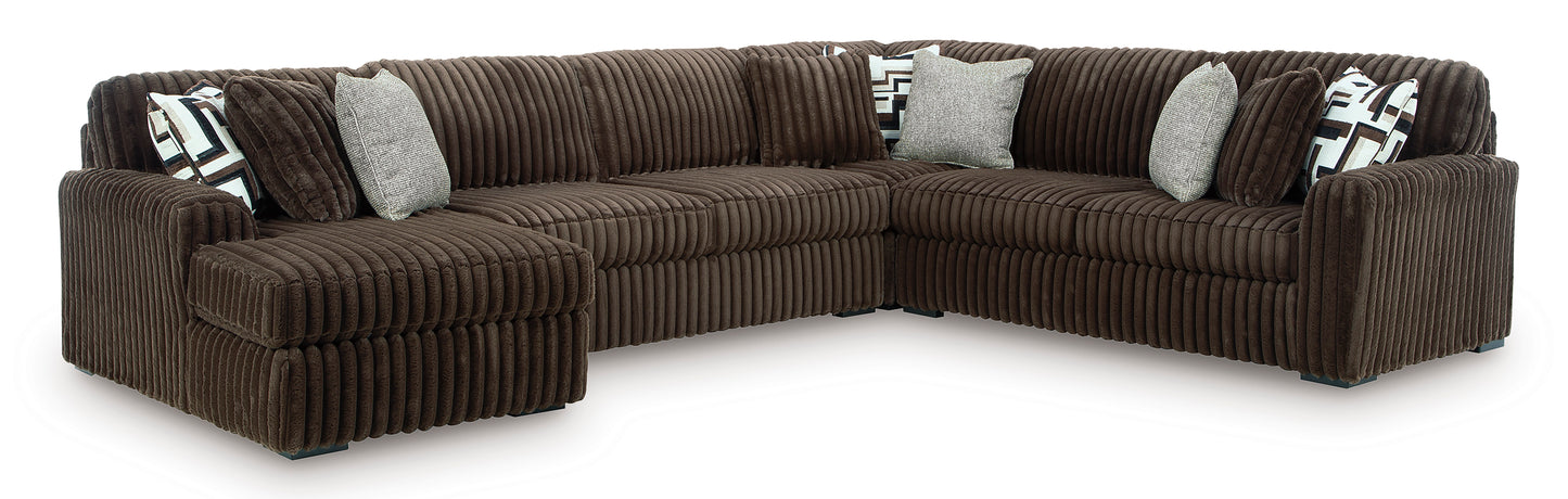 Midnight-Madness 4-Piece Sectional with Chaise
