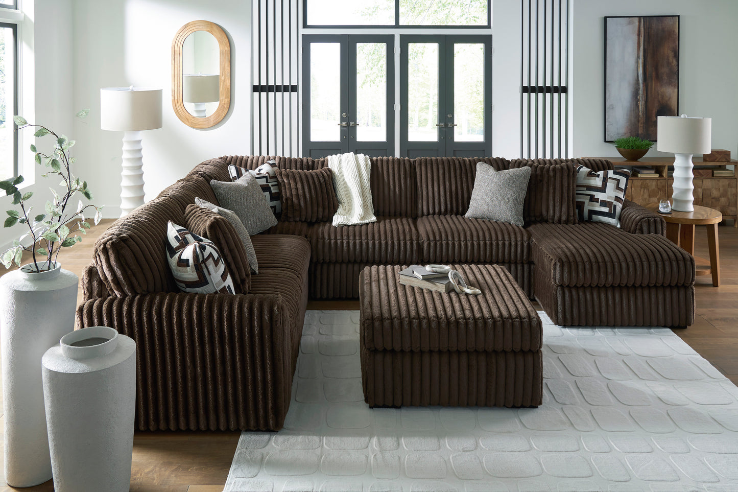 Midnight-Madness 4-Piece Sectional with Chaise