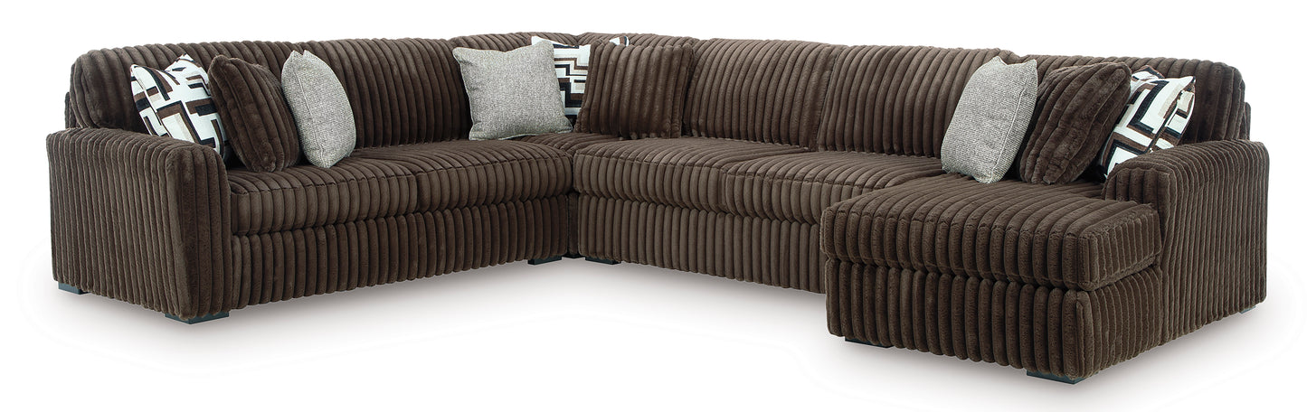 Midnight-Madness 4-Piece Sectional with Chaise