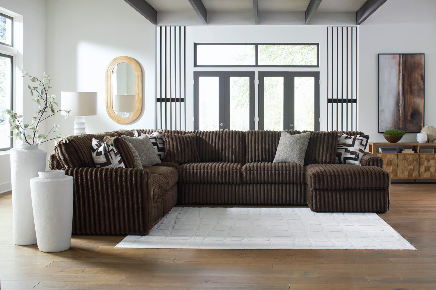 Midnight-Madness 4-Piece Sectional with Chaise