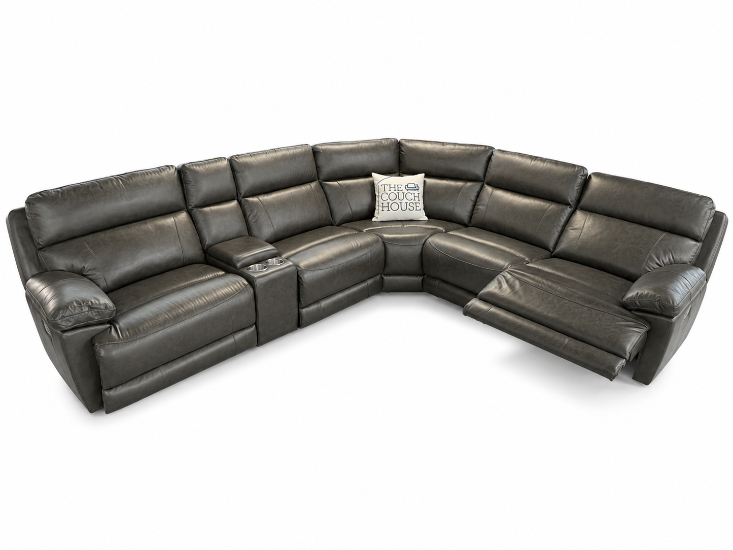 Capitol Top-Grain Leather Reclining Sectional
