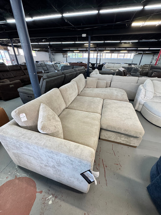 Henredon Caley Reversible Sofa Chaise with Ottoman