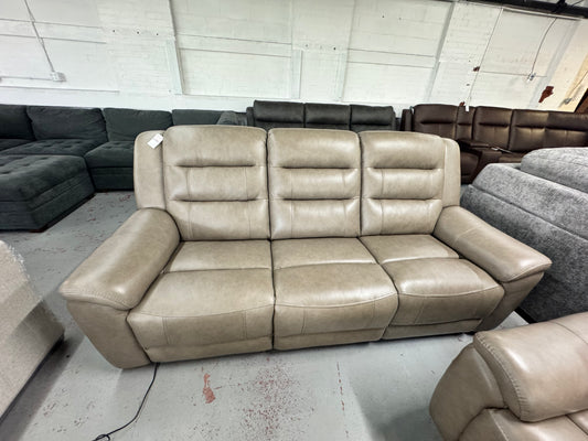 Mason Leather Power Reclining Set, Sofa and Chair, with Power Headrests