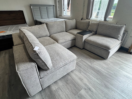 Infinity Gray 6pc Modular Sectional with Console