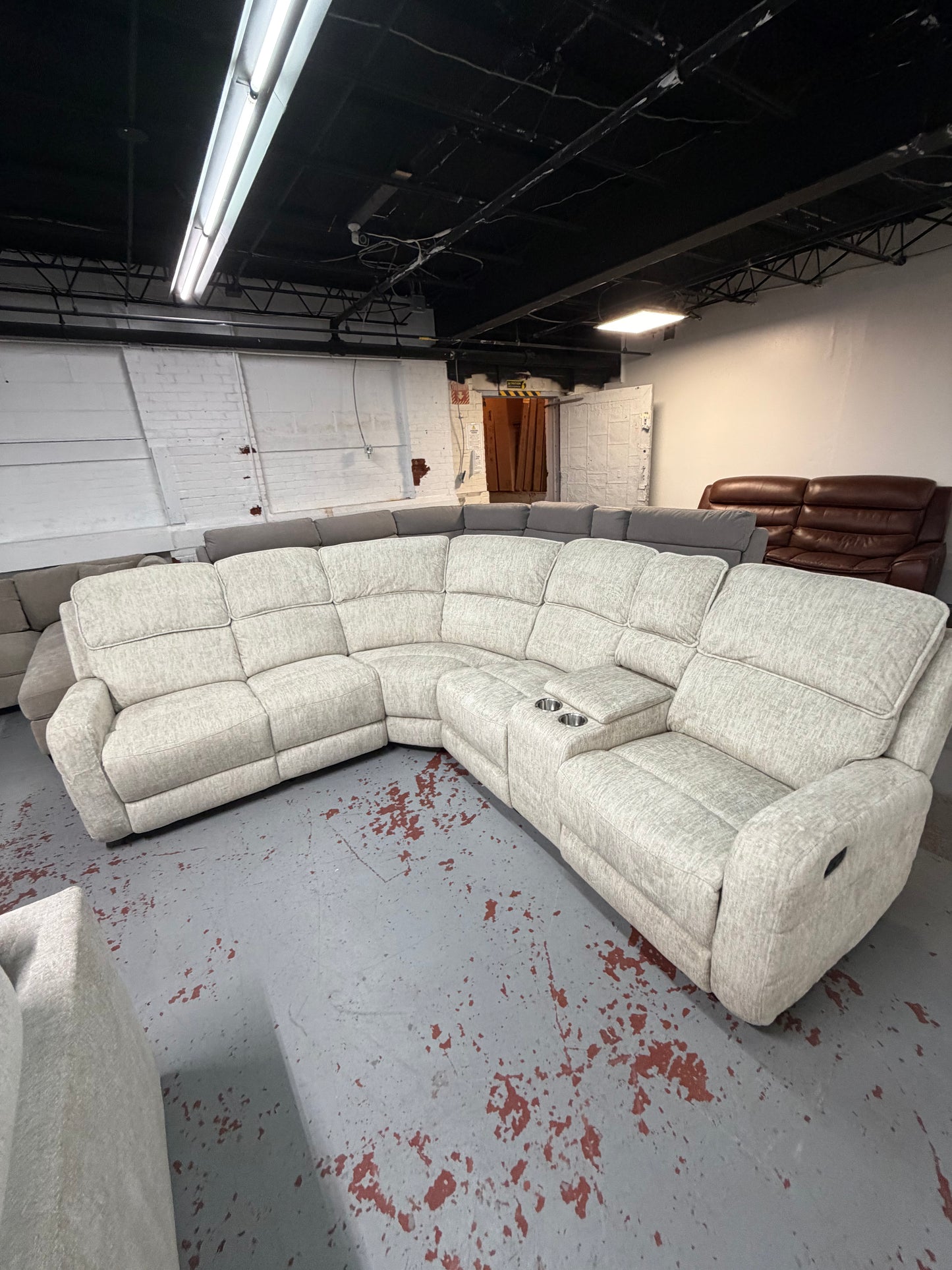 Phoenix Beige 6 piece Manual Reclining Sectional